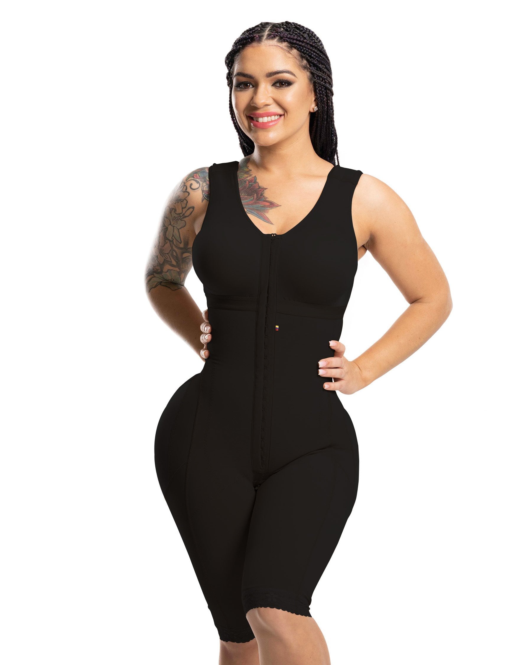 High Compression Slimming Shapewear With Bra Black