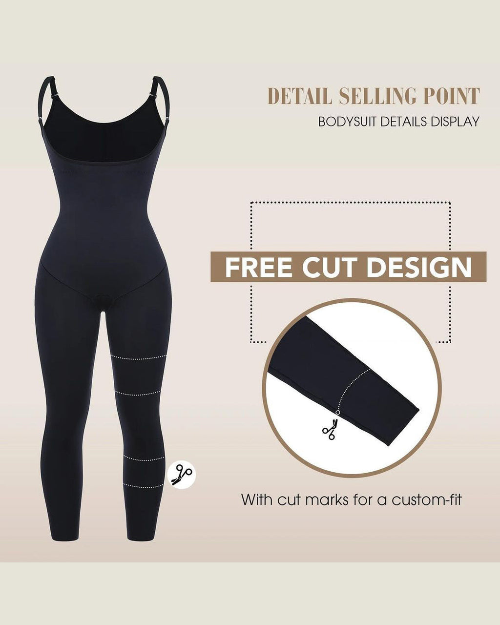 Fashion Open-Bust Catsuit Body Shaper