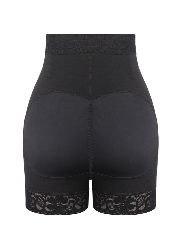 High Waist Front Zipper Butt Lifter Shorts