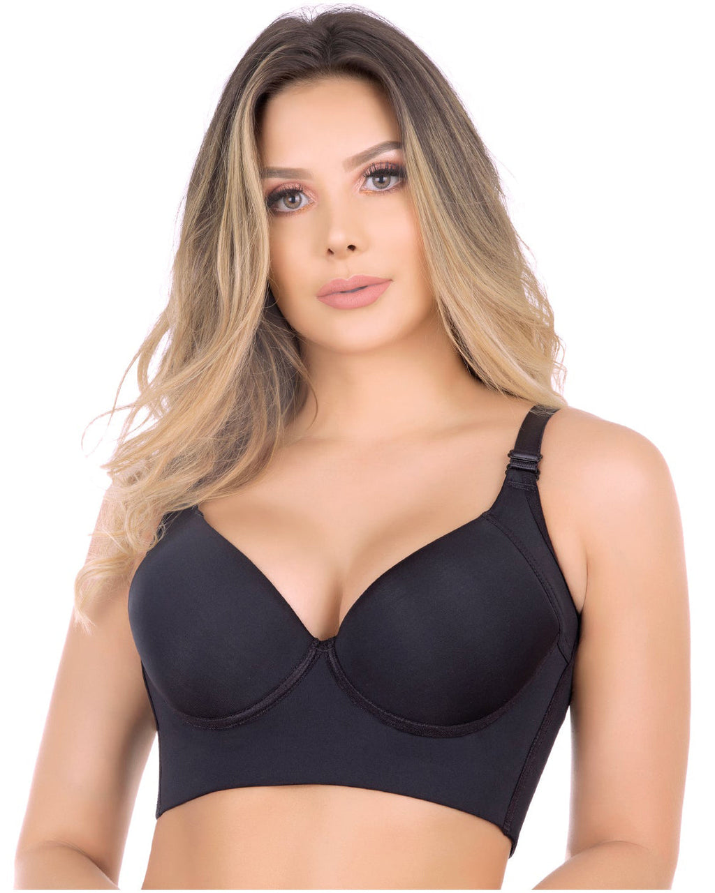 Extra Firm High Compression Full Cup Push Up Bra Black