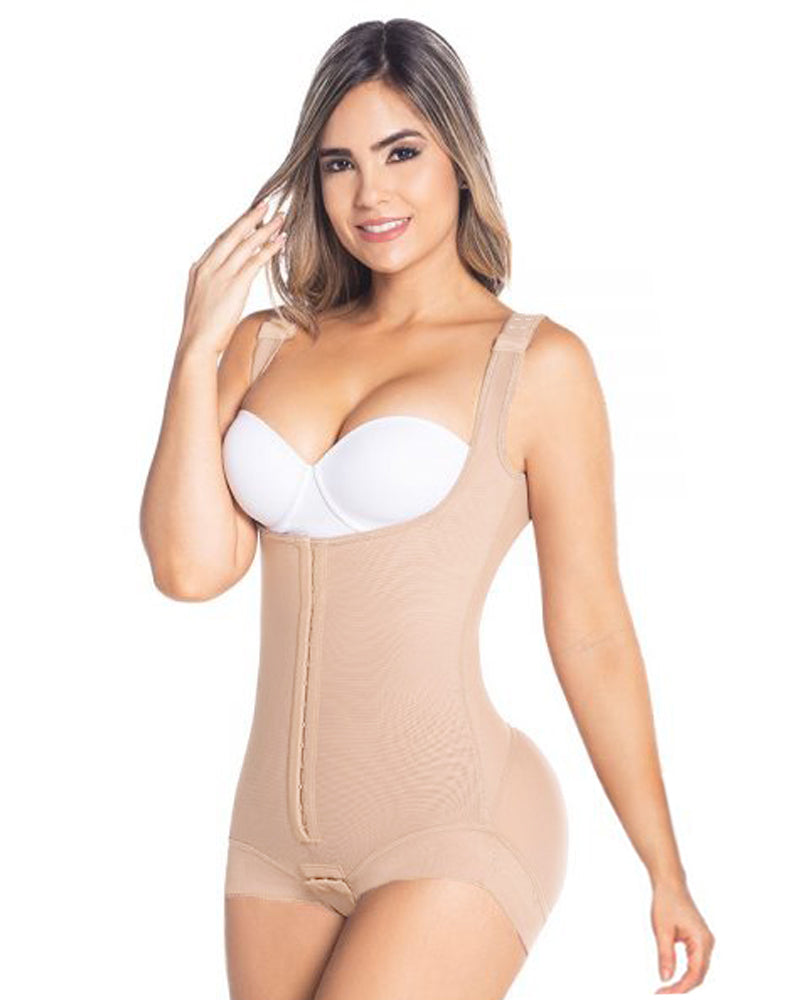 High Back Coverage Tummy Control Butt Lift Shaper Beige