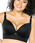 High Compression Full Cup Push Up Bra Black