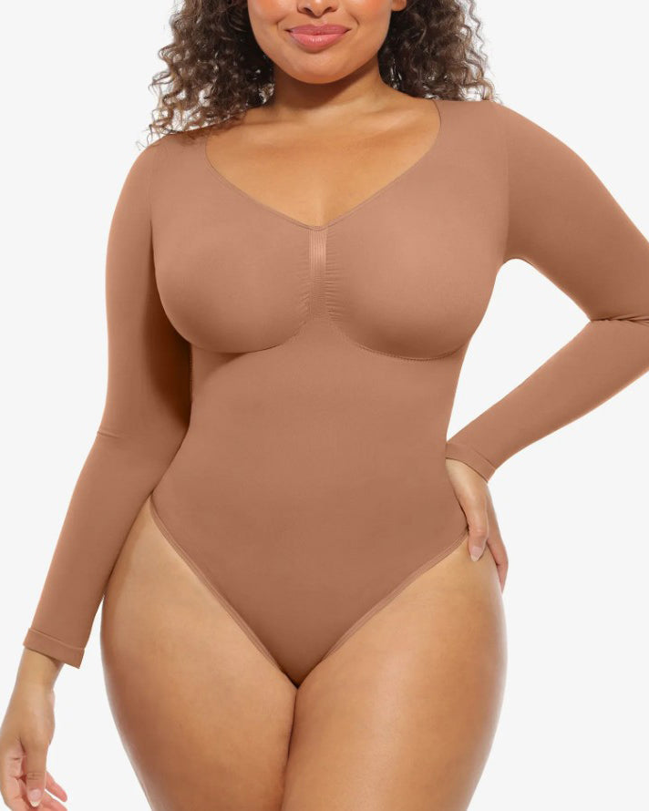 Tummy Shaping V Neck Slimming Thong Bodysuit Peru
