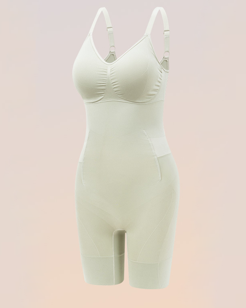 Tummy Control Butt Lifting One-Piece Shapewear Pea Green