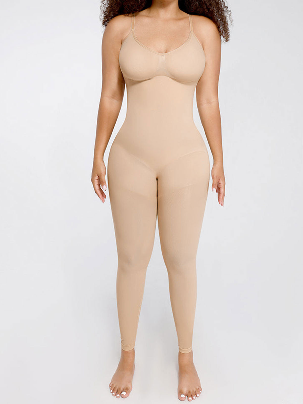 Seamless Waist-Breast Support Mid Thigh Body Shaper