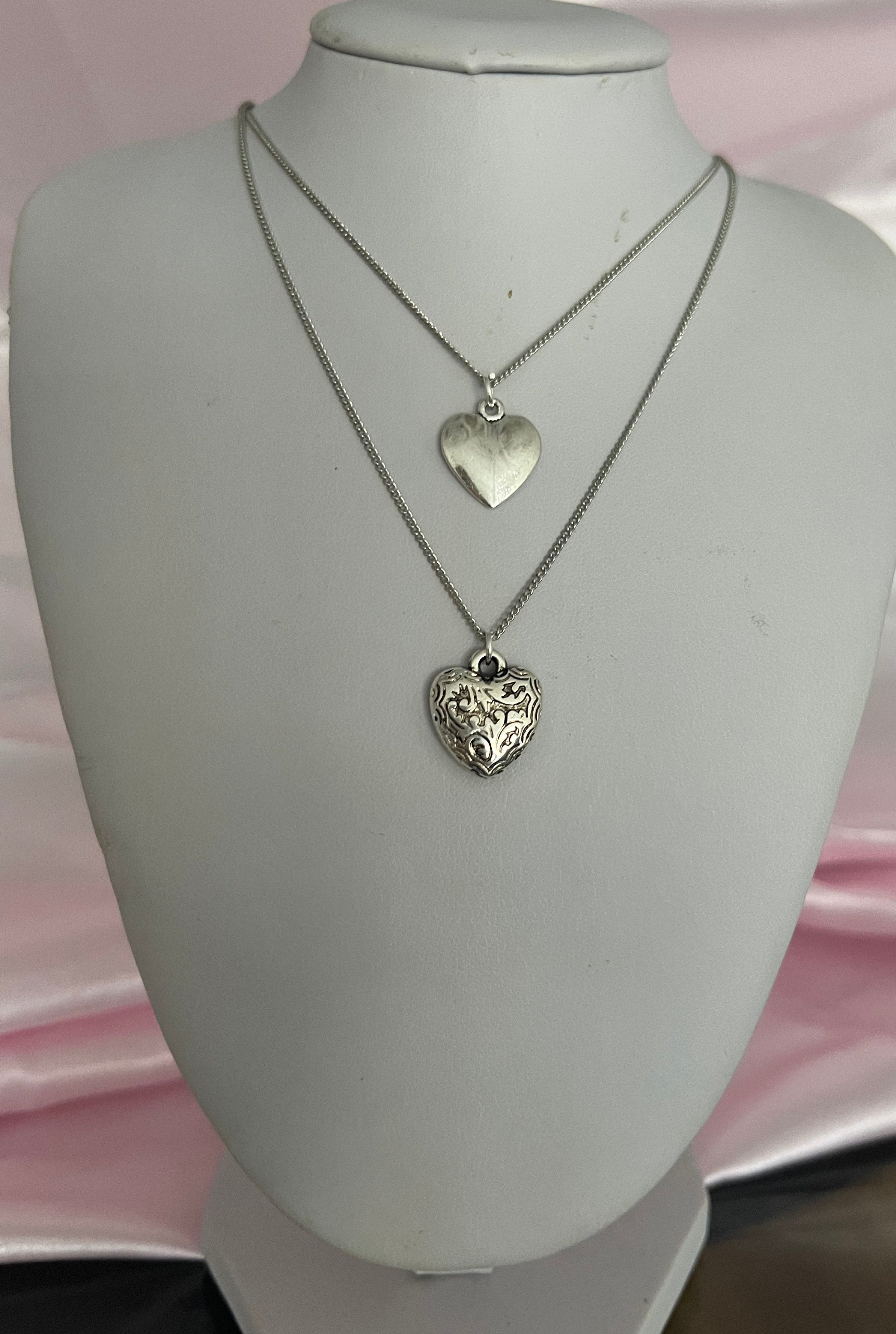 Silver heart necklace