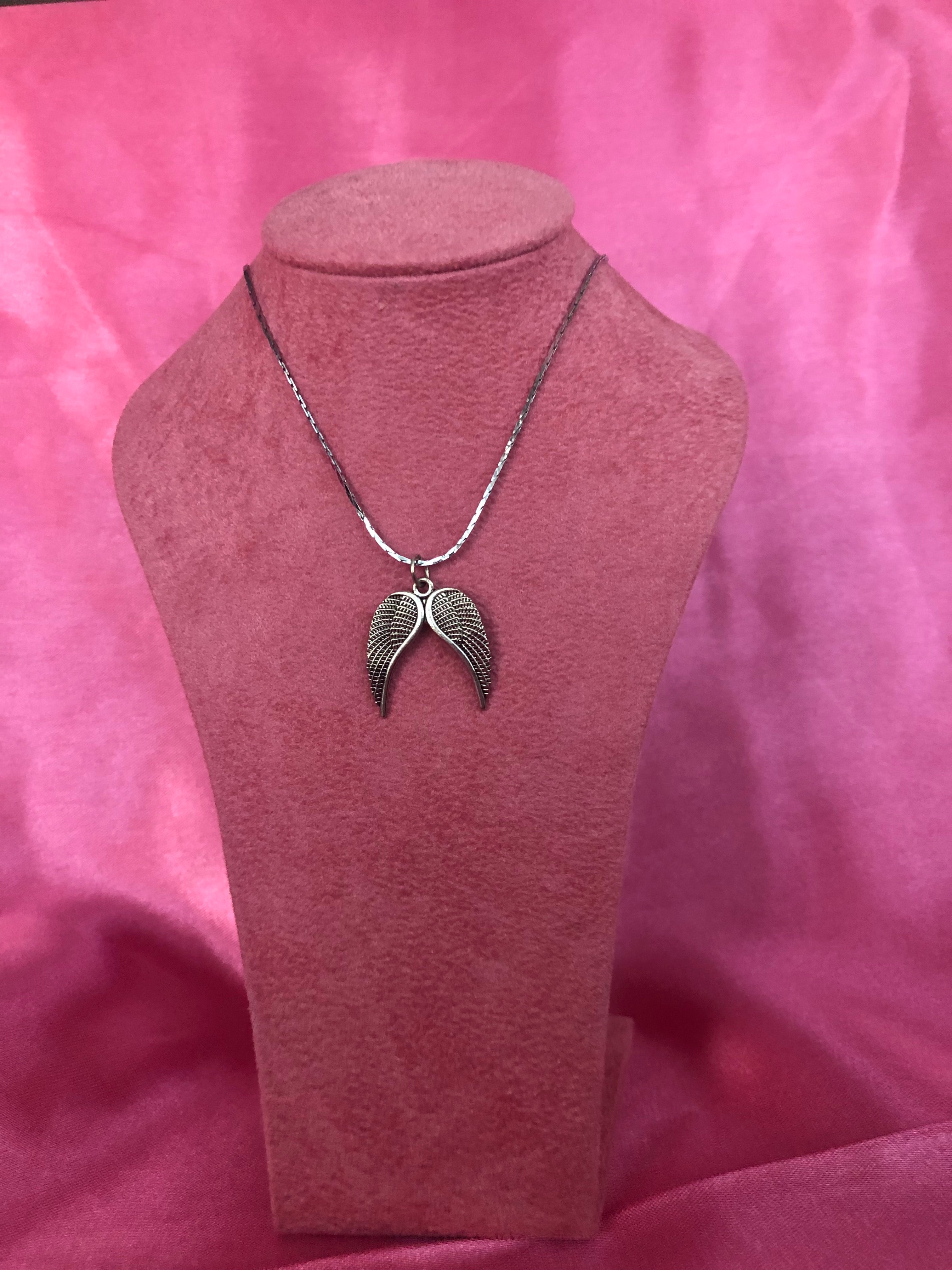 Angel wings necklace Silver