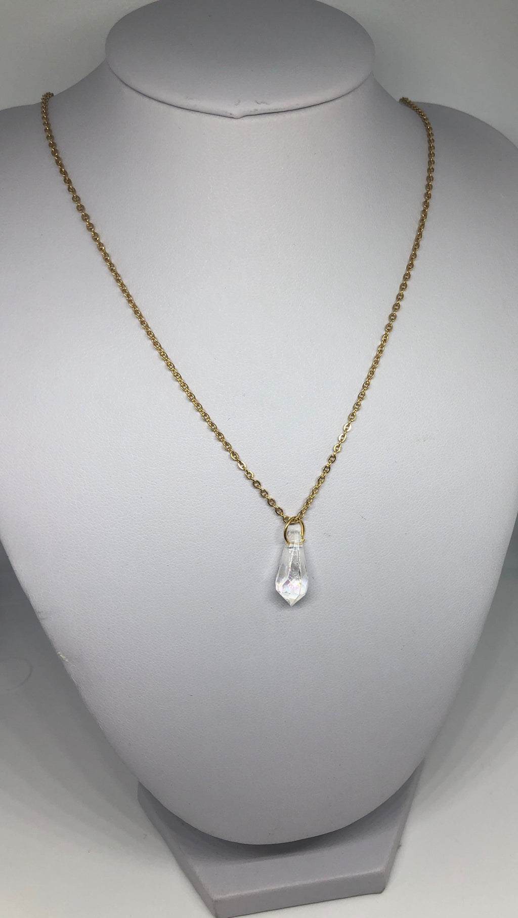 Crystal rain drop necklace