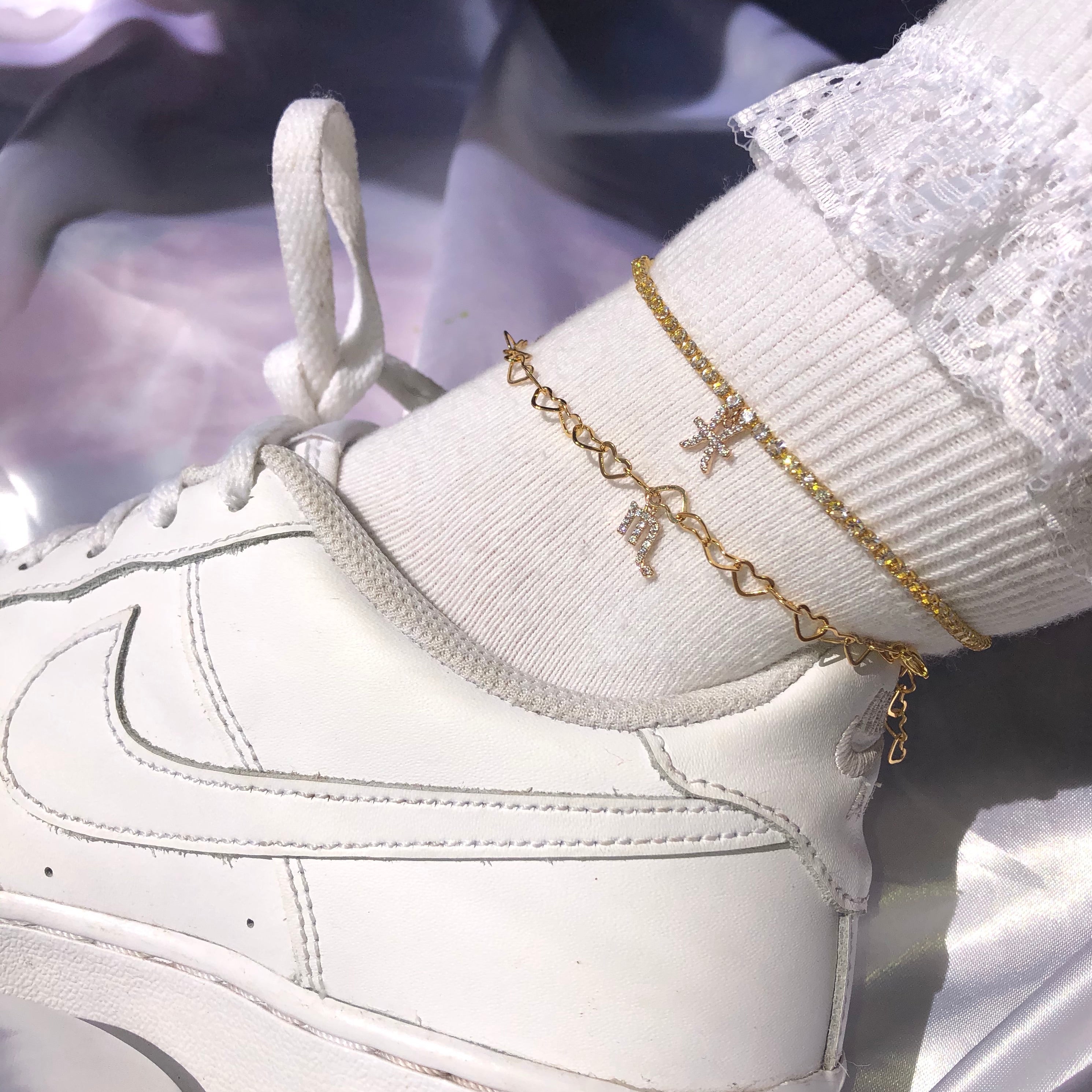 Cz zodiac anklet