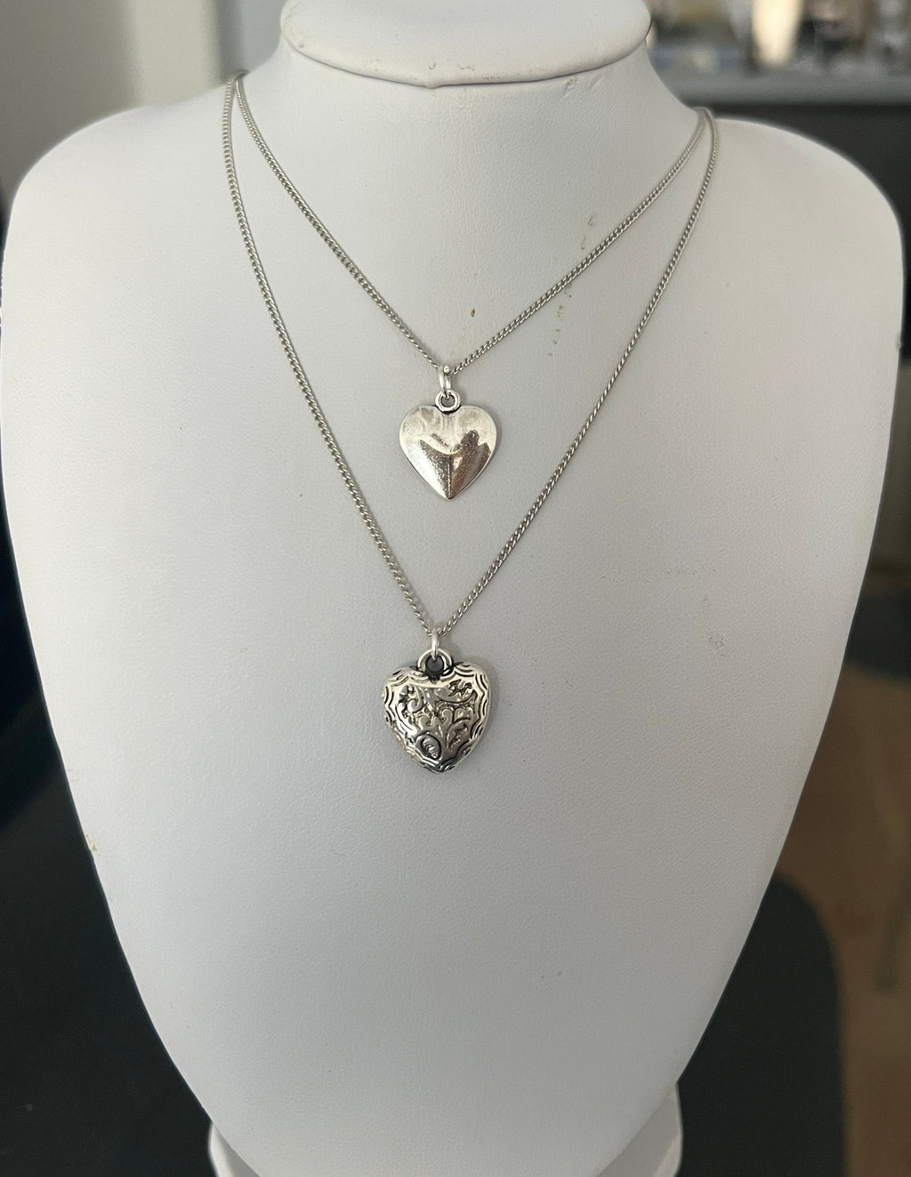Silver heart necklace