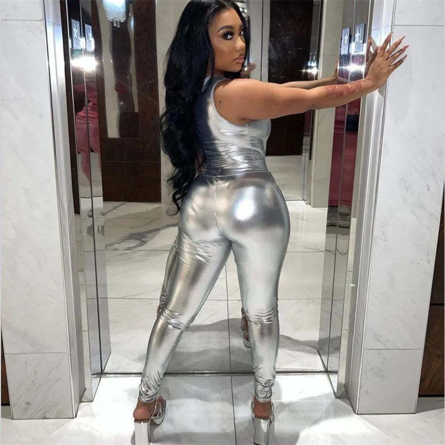 Jo Silver Metallic Two Piece Set