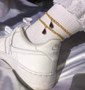 Single rain drop anklet