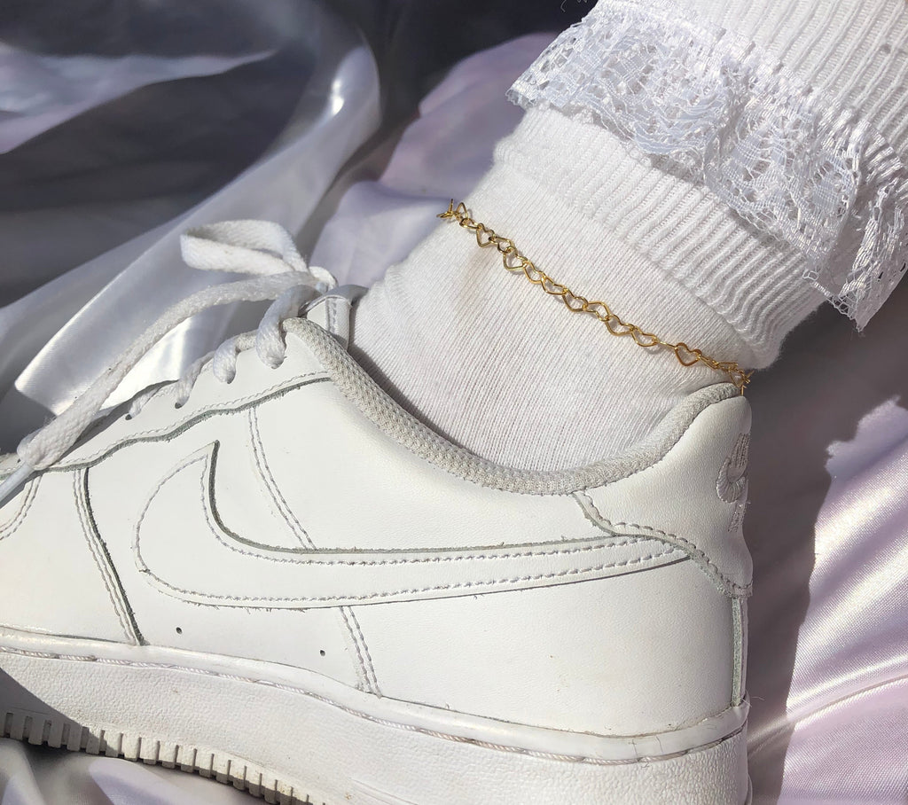 Heart anklet