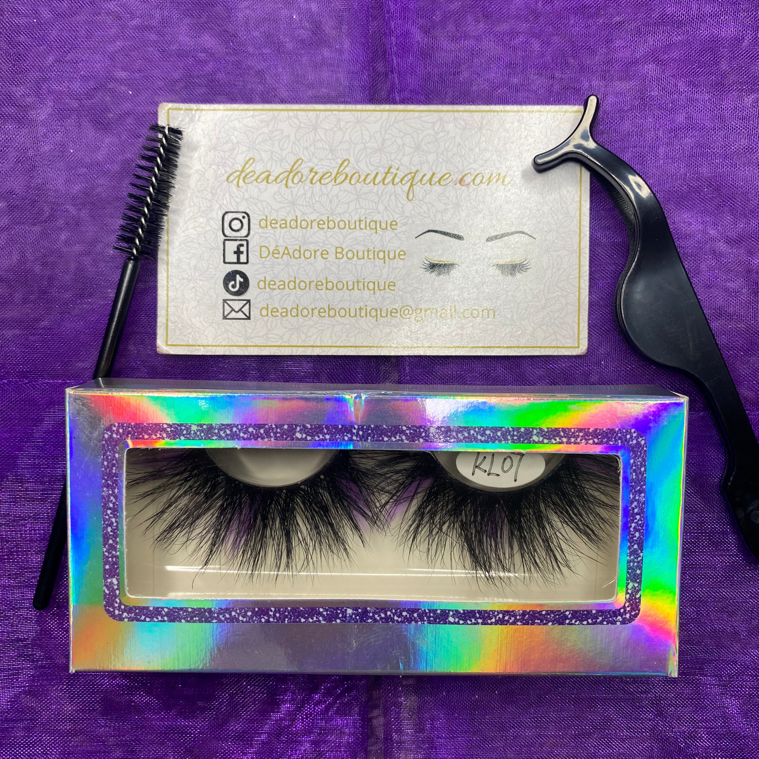 Mink Eyelashes with Color Extensions 25MM Purple
