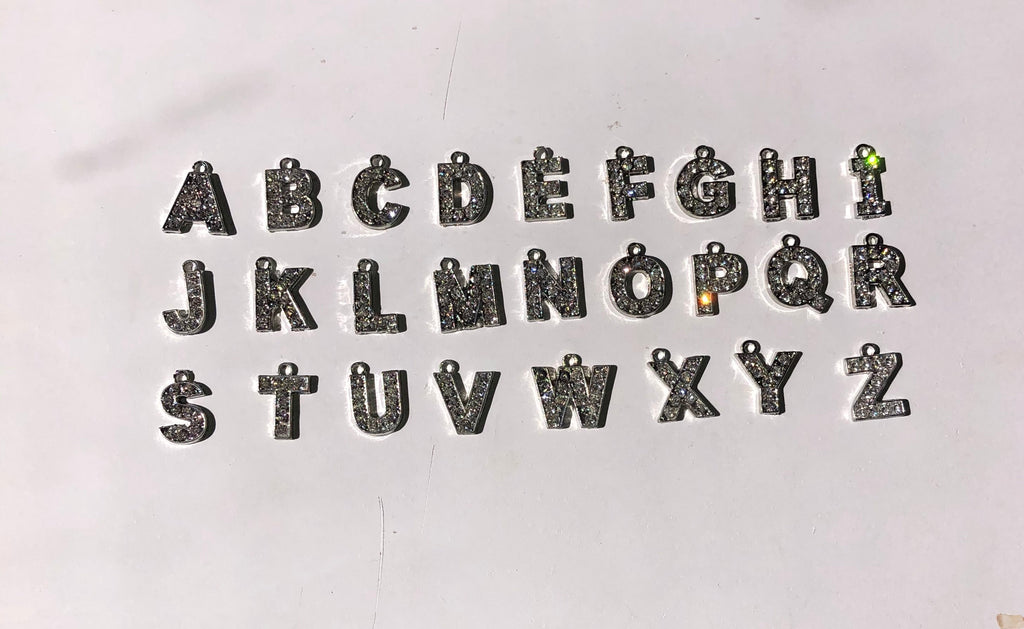 Silver letter necklace