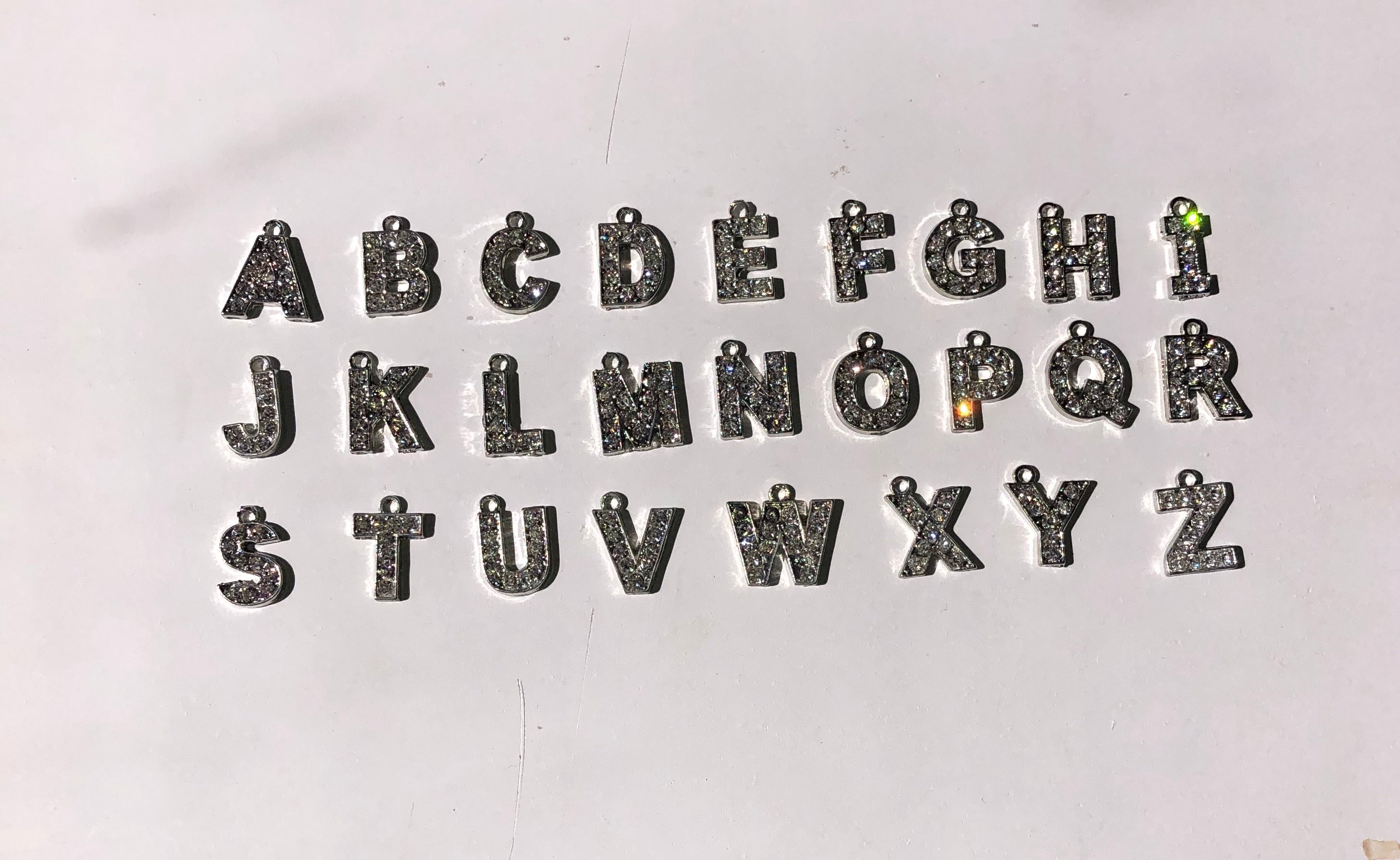 Silver letter necklace