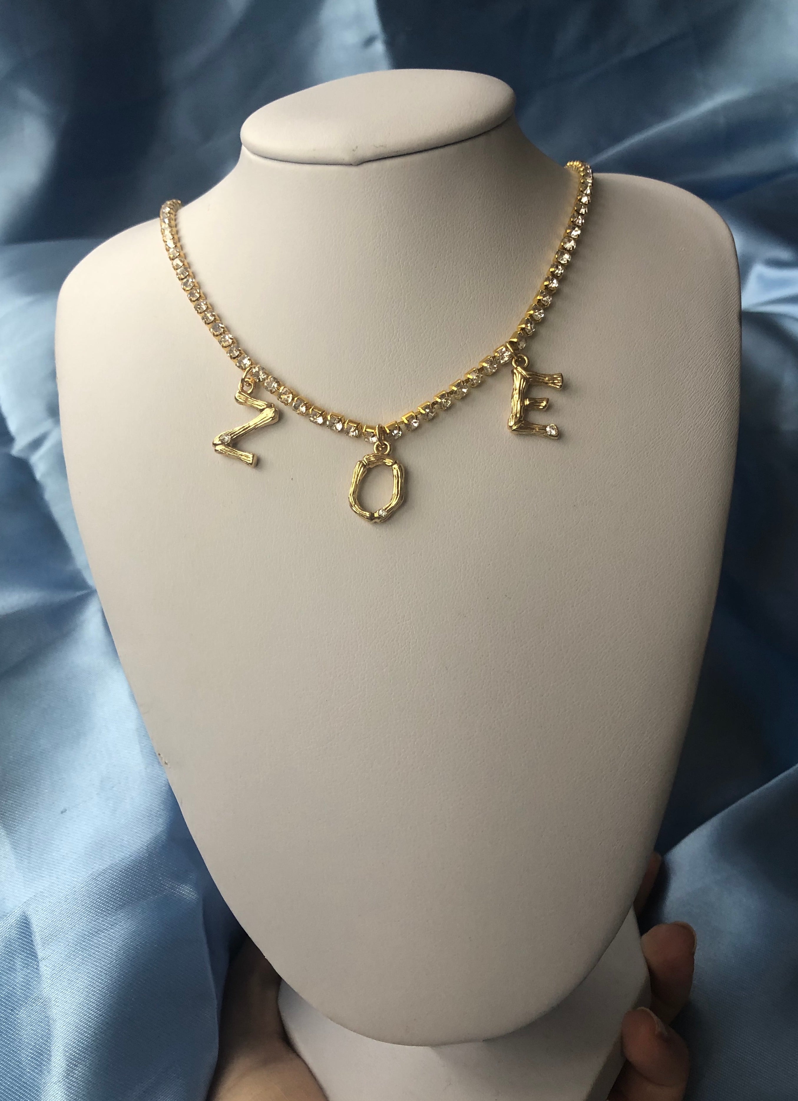 Bamboo name necklace