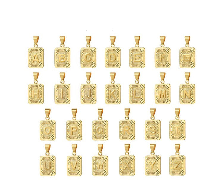 Letter pendant necklace