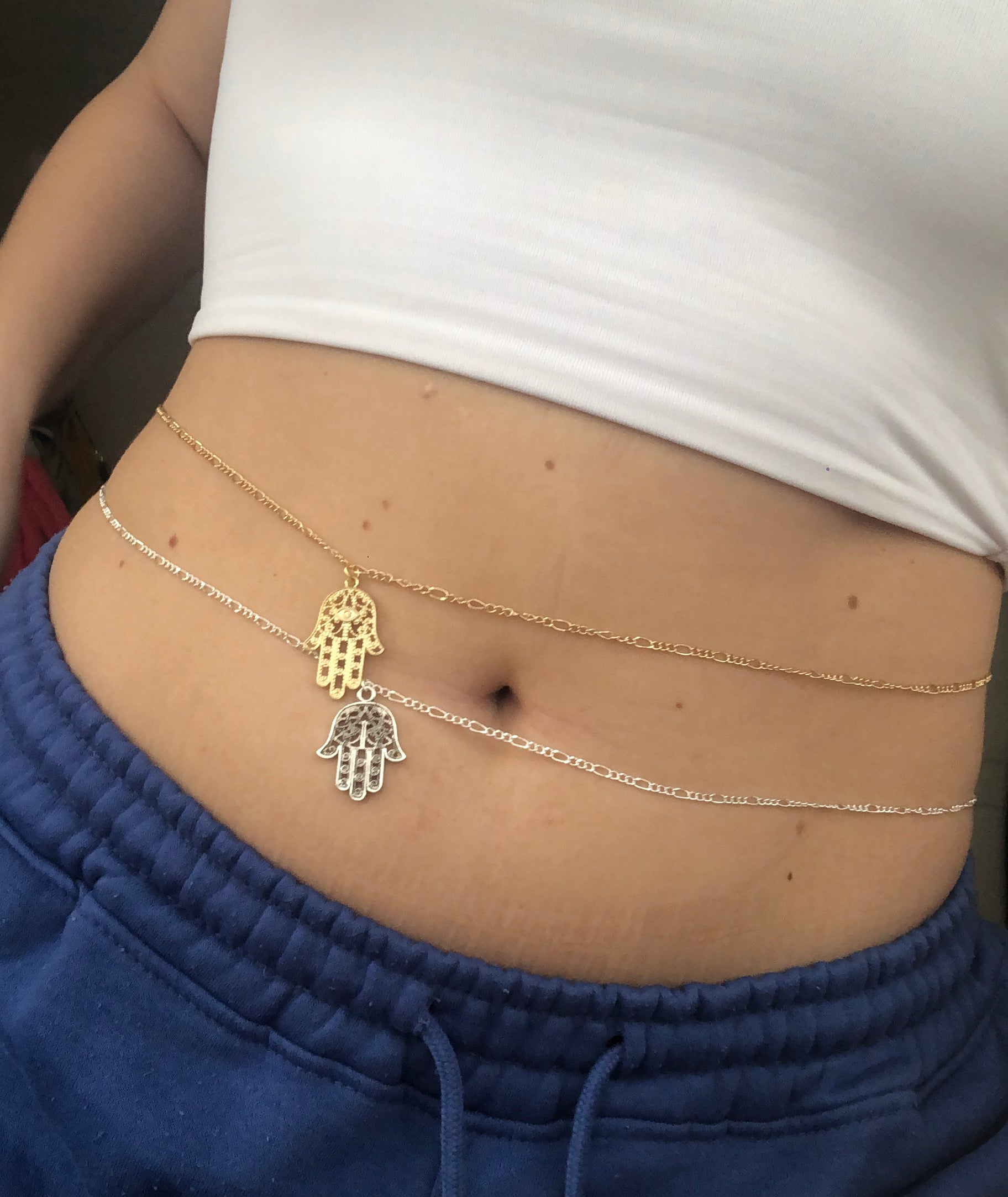 Hand of Fatima belly chain