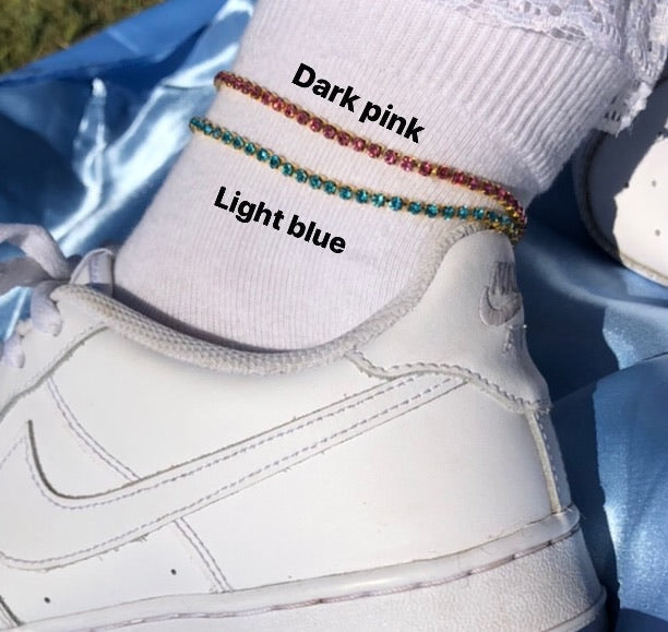 Ashley anklet Light blue Single