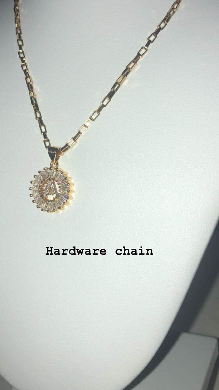 Round initial necklace