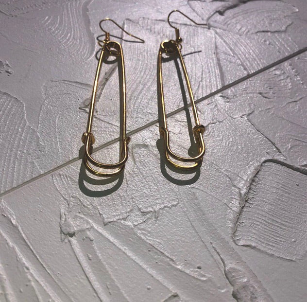 Safety pin earrings