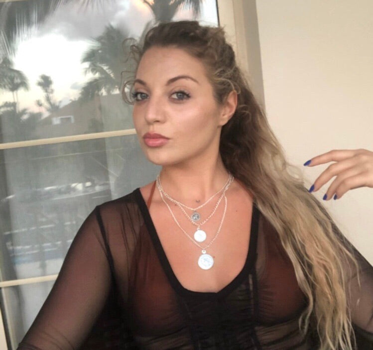 Triple coin necklace