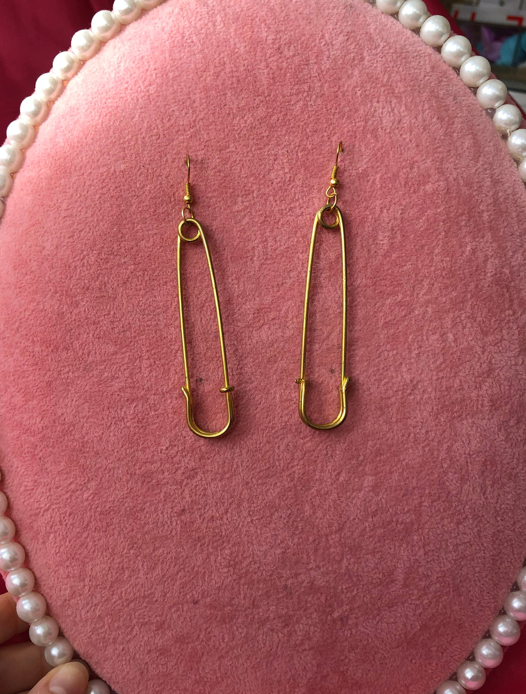 Safety pin earrings
