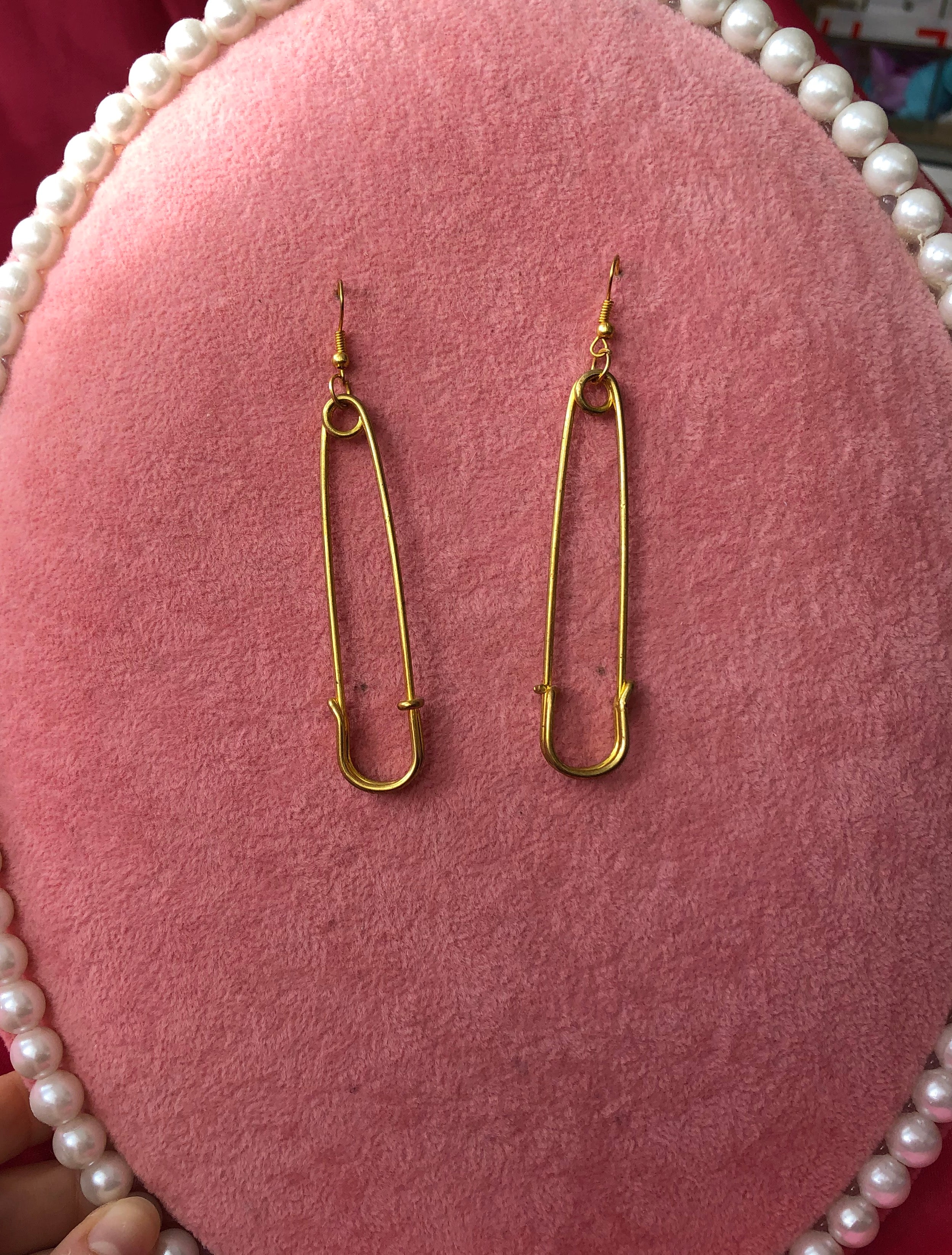 Safety pin earrings