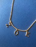 Bamboo name necklace