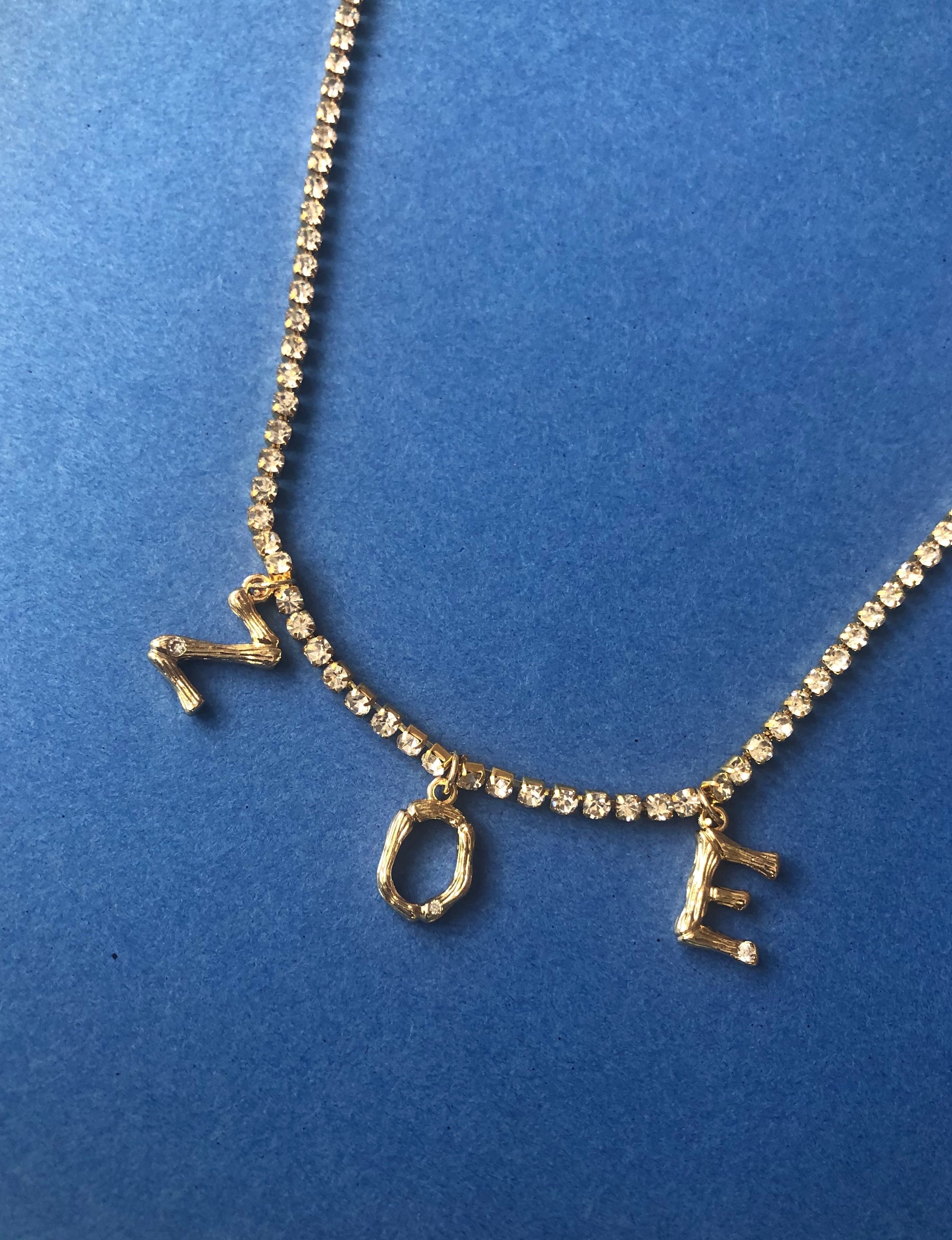 Bamboo name necklace