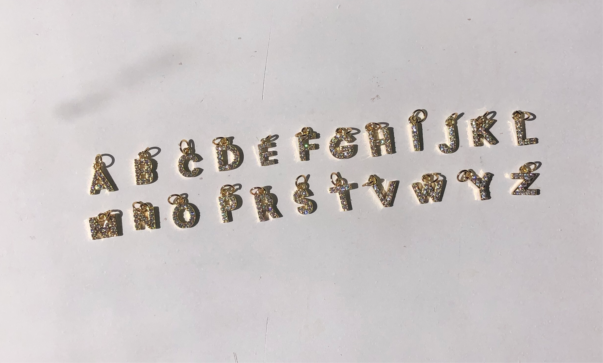 CZ letter anklet