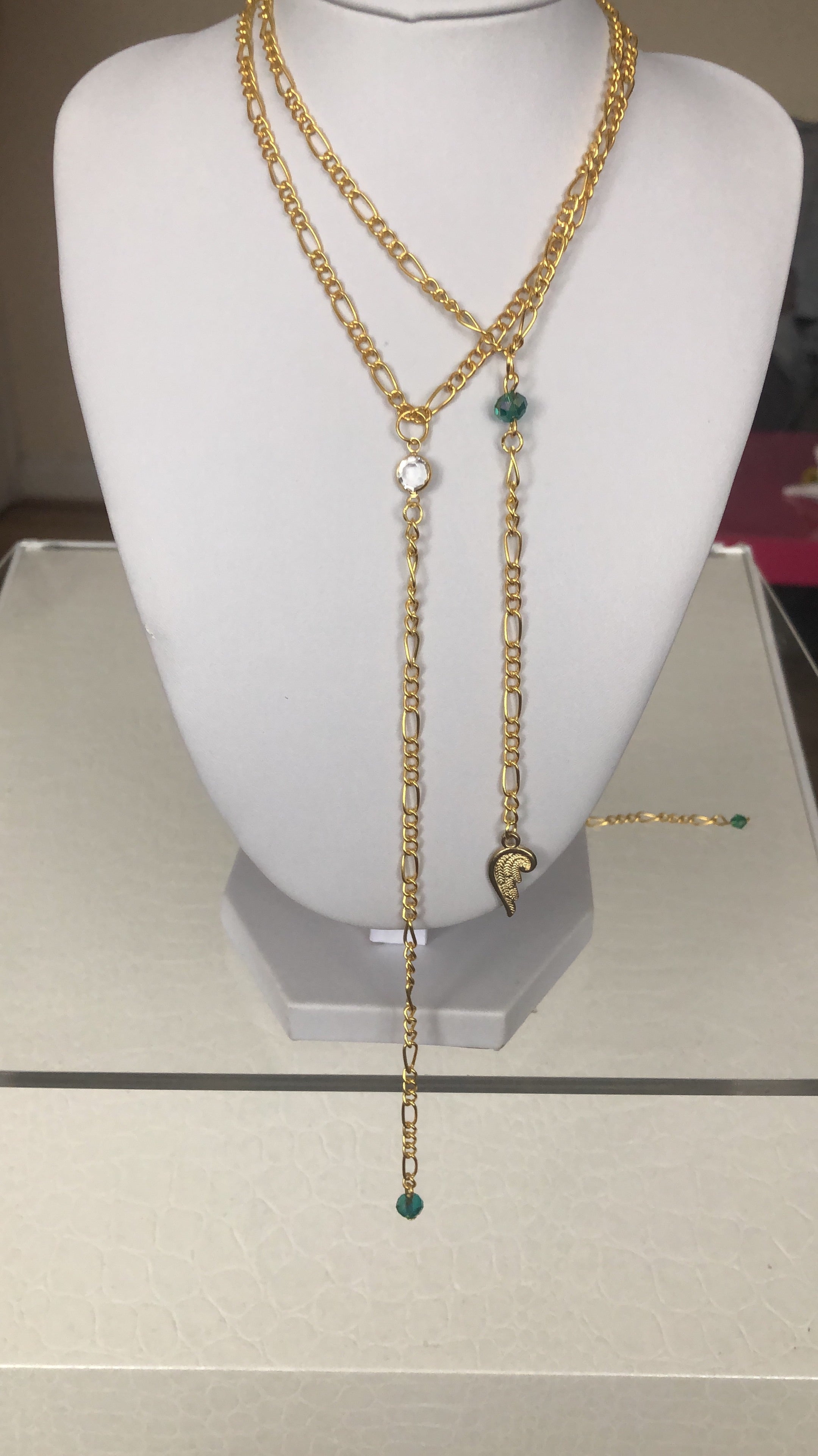 Drop down necklace