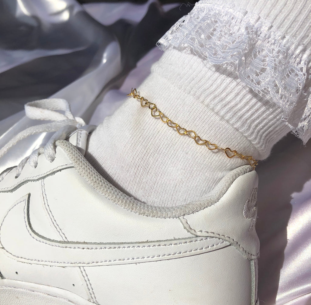 Heart anklet