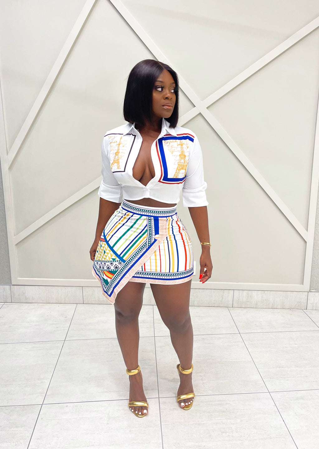 “PARIS NIGHT” SKIRT SET (S-XL)