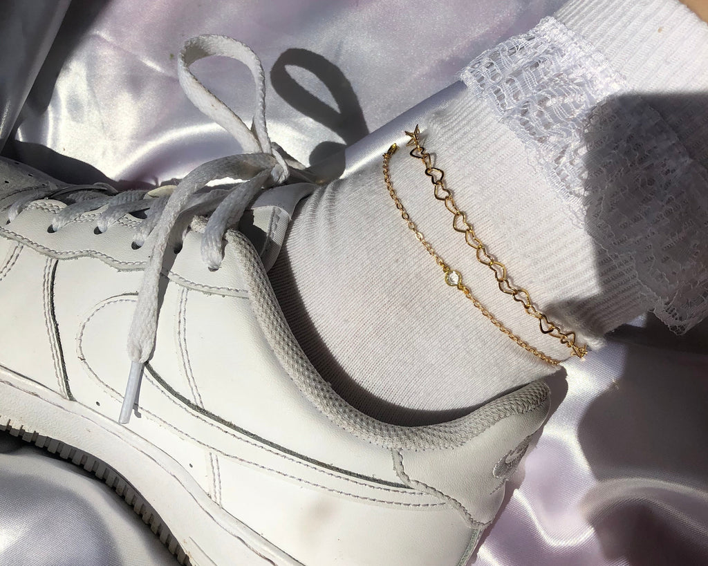 Heart anklet