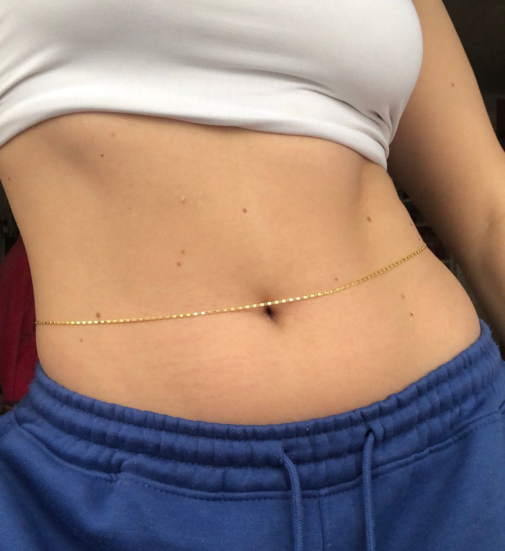 Wafer belly chain Gold