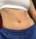 Wafer belly chain Gold