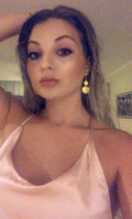 Coin drop earrings Gold mini