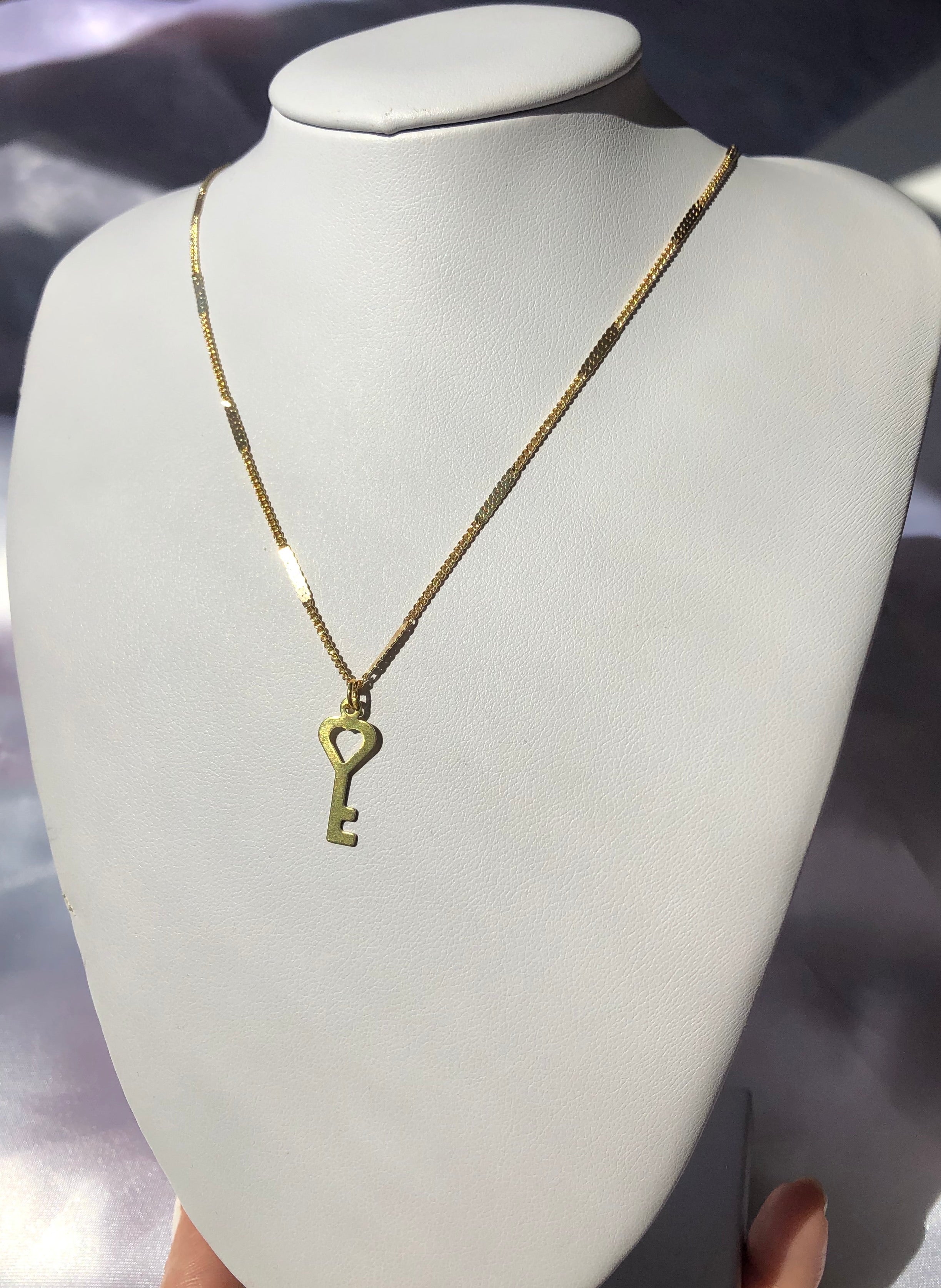 Love key necklace