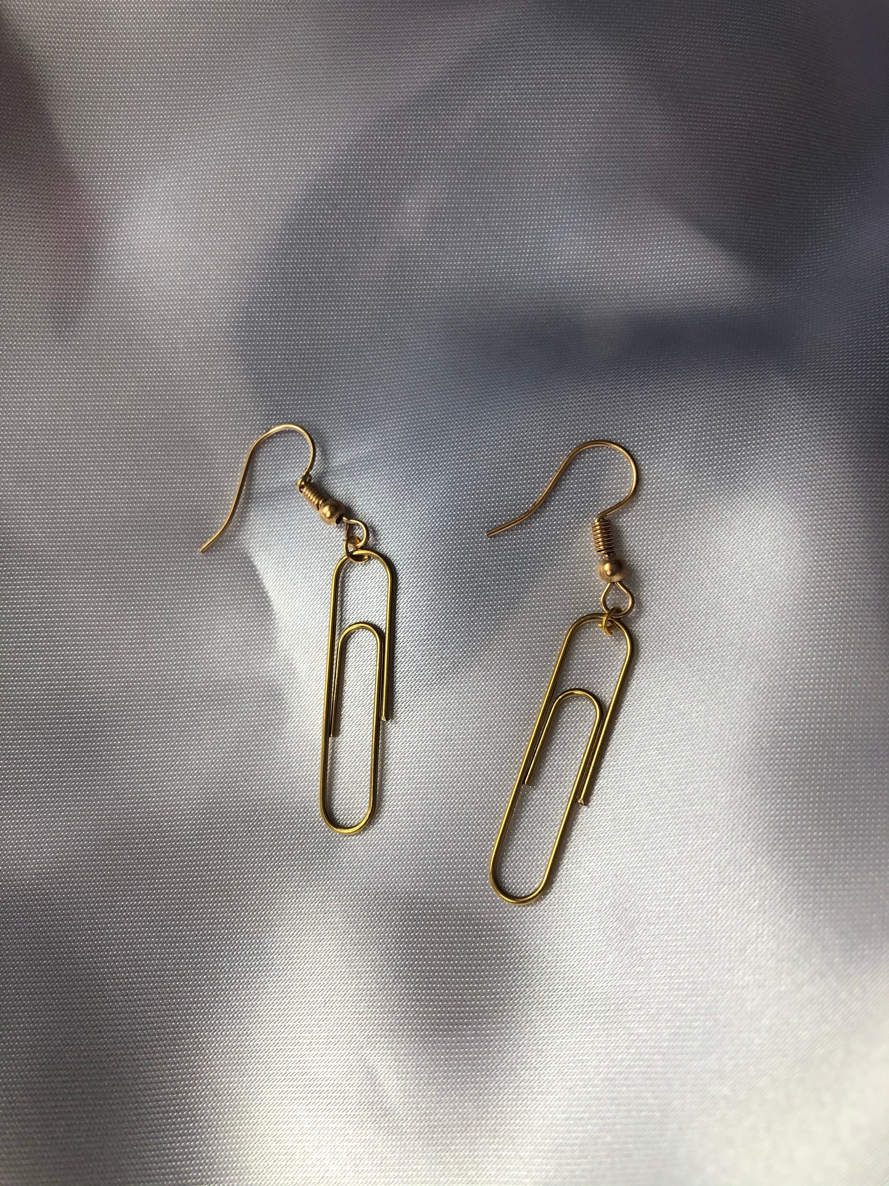 Paper clip earrings
