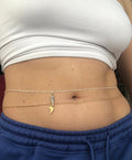Wing/indian leaf pendant belly chain