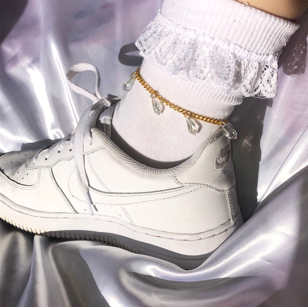 Rain drop anklet