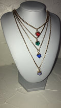Crystal cube pendant necklace
