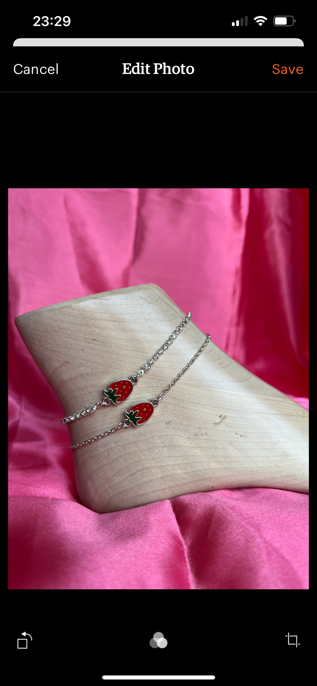 Strawberry anklet