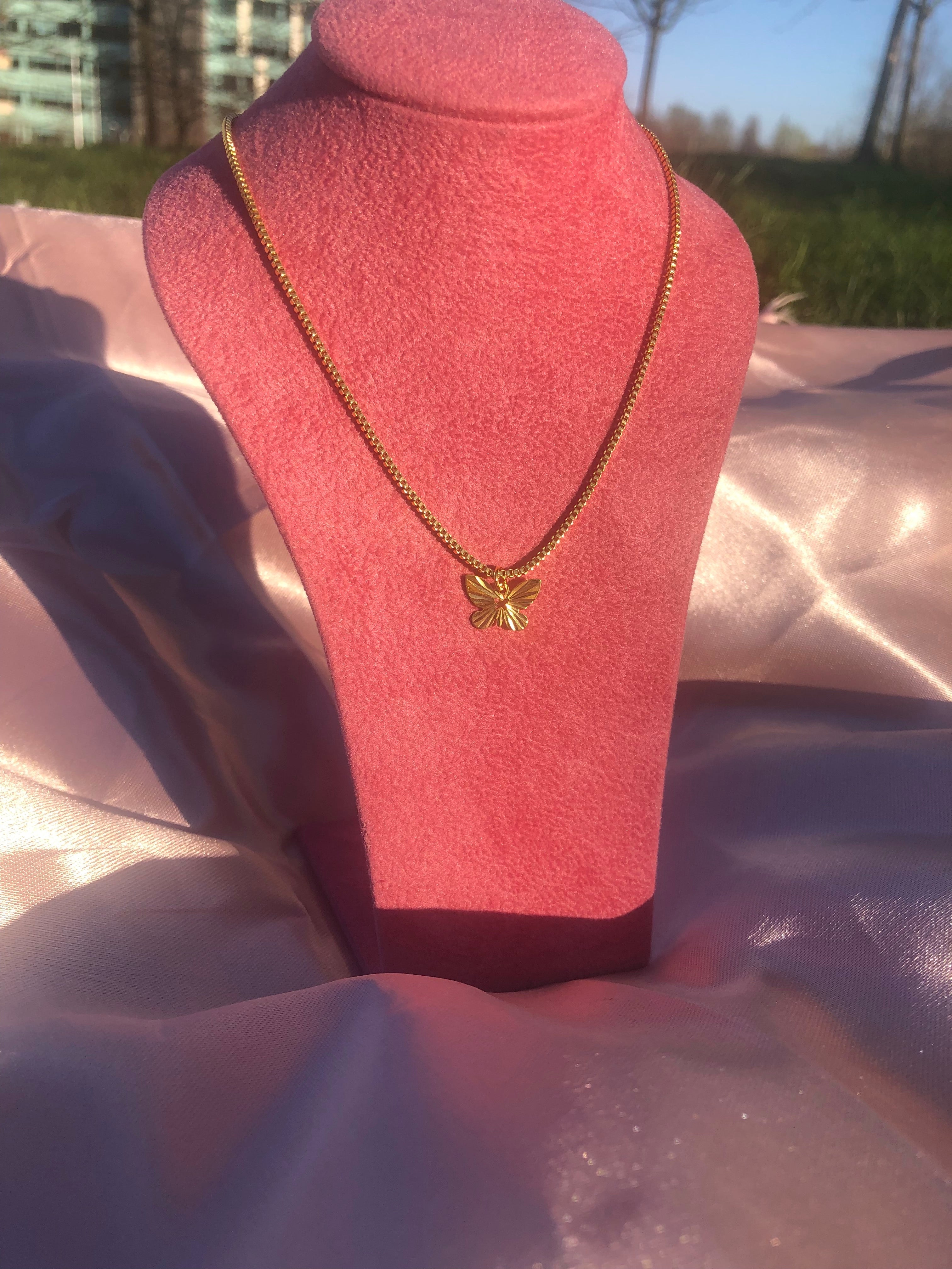 Butterfly necklace Gold