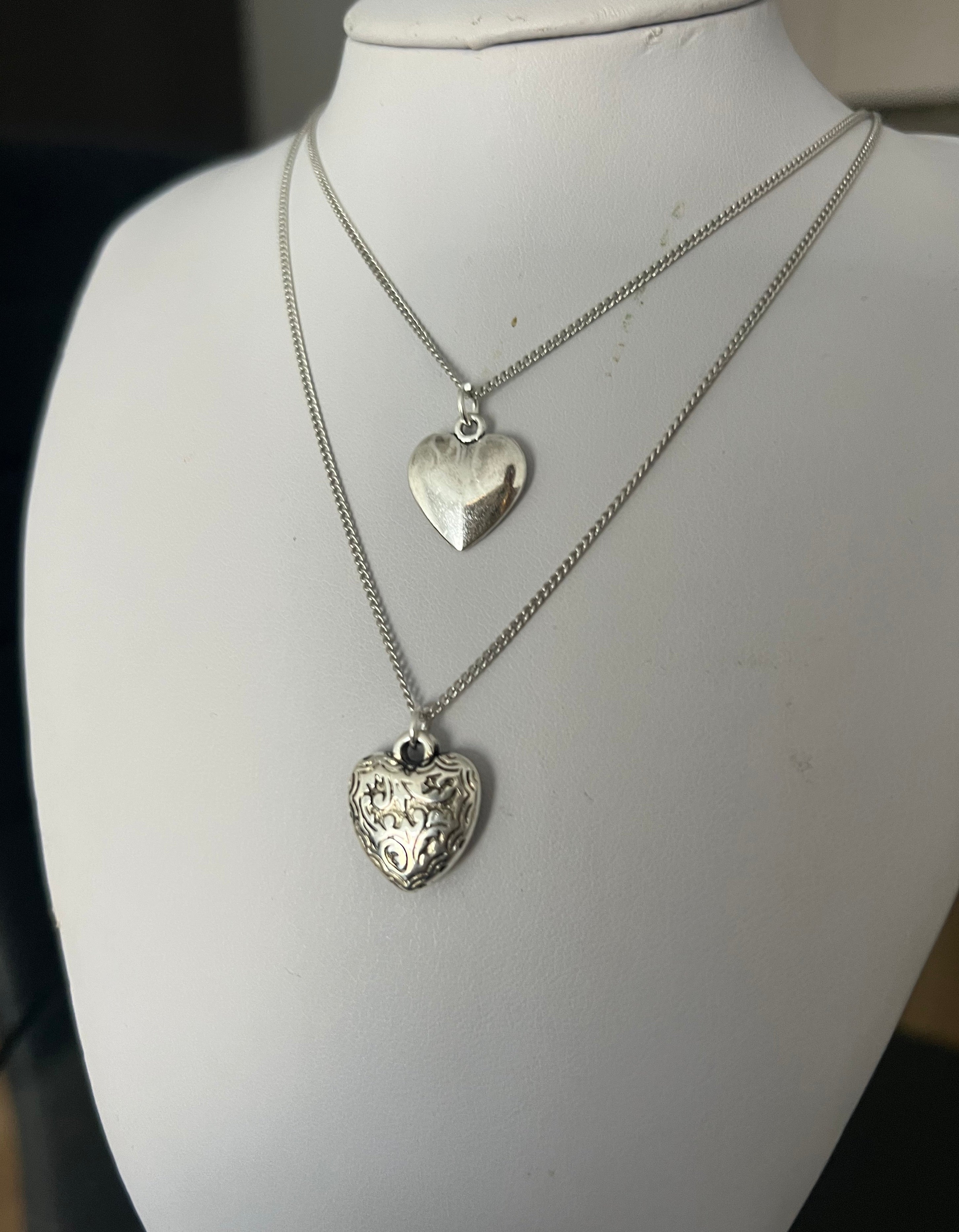 Silver heart necklace
