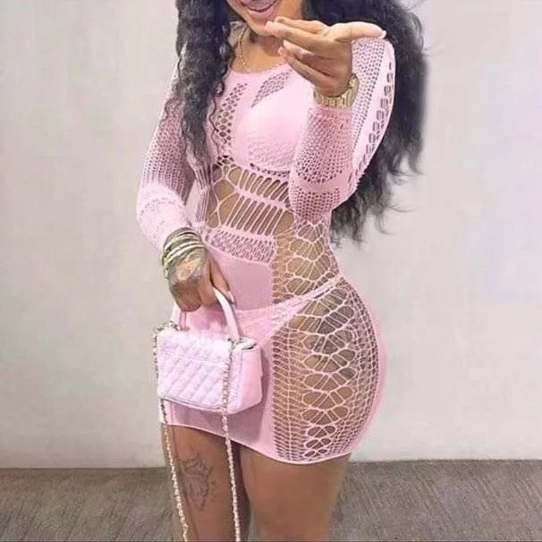 Domi Pink Poster Girl Mini Dress