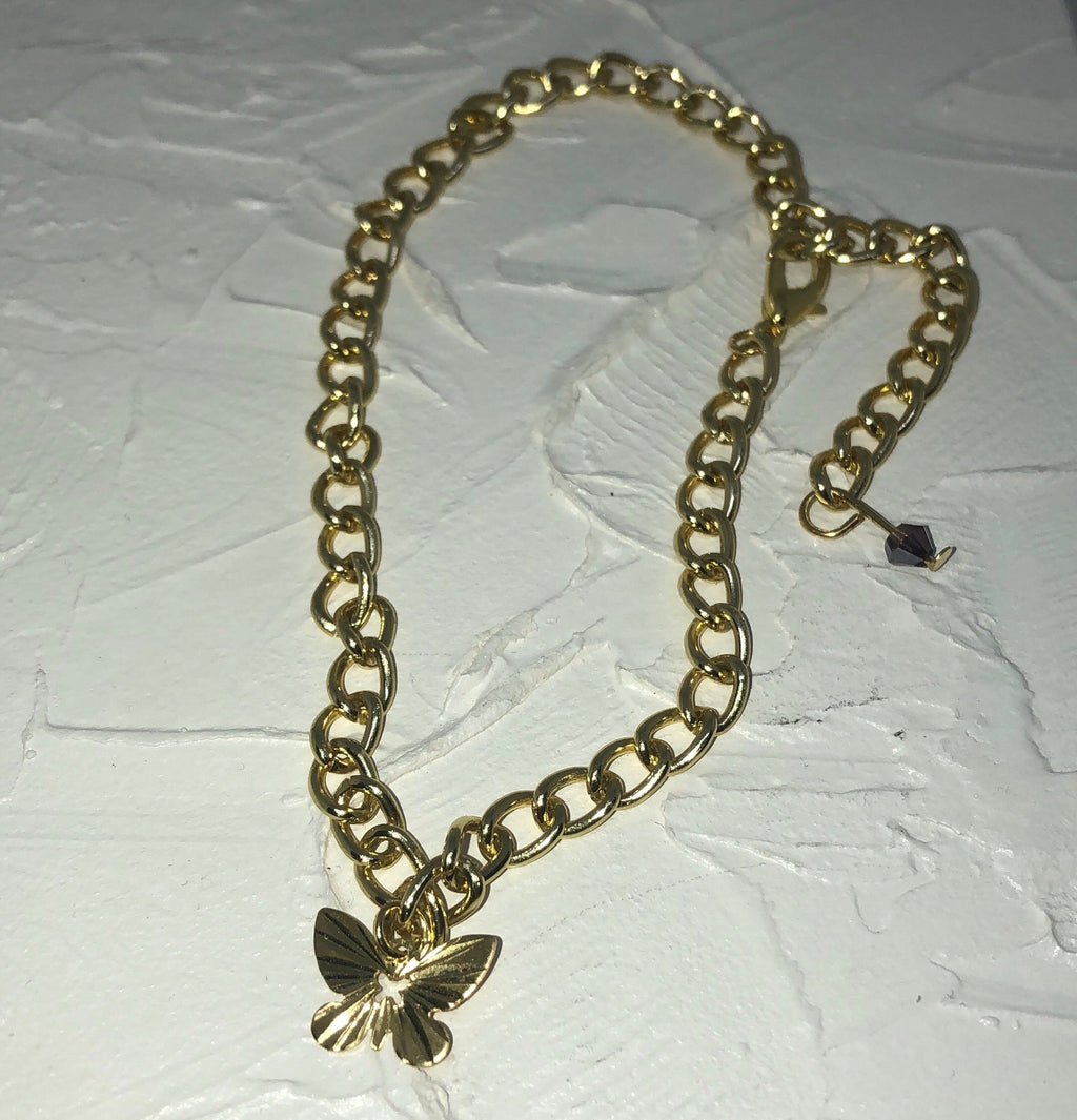 Butterfly anklet