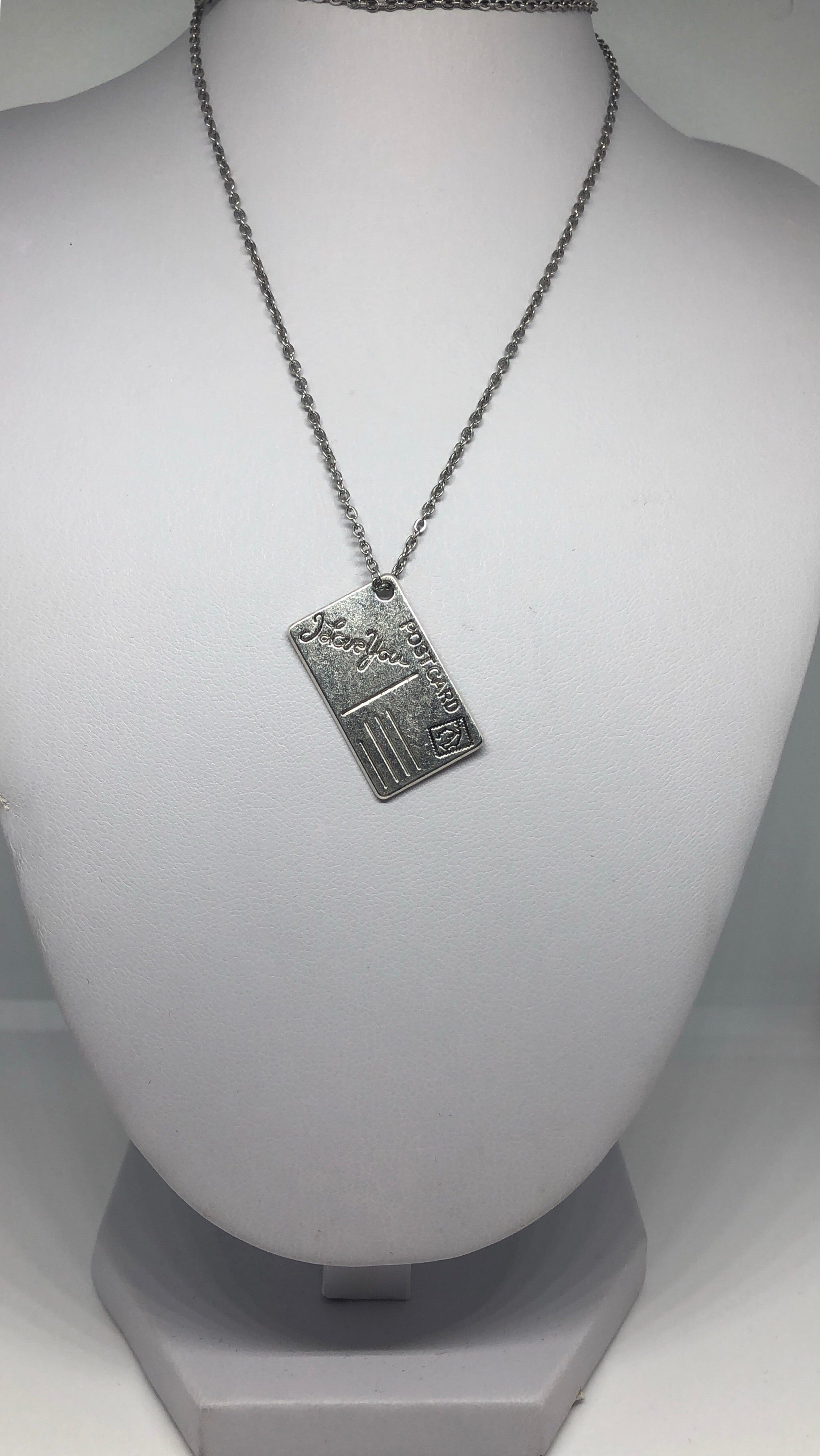 Post card necklace